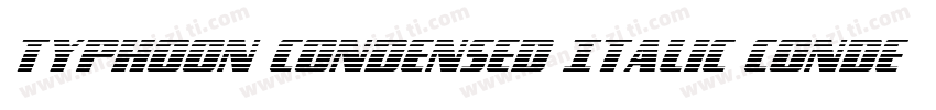 Typhoon Condensed Italic Condensed字体转换